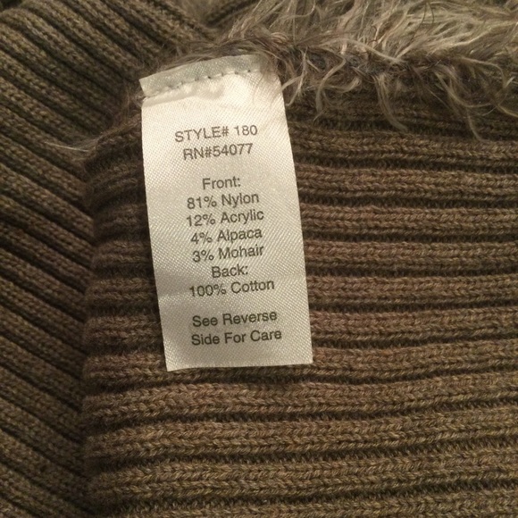 Cabi Faux Fur Brown Knit Sweater Vest Size Medium - Picture 6 of 9